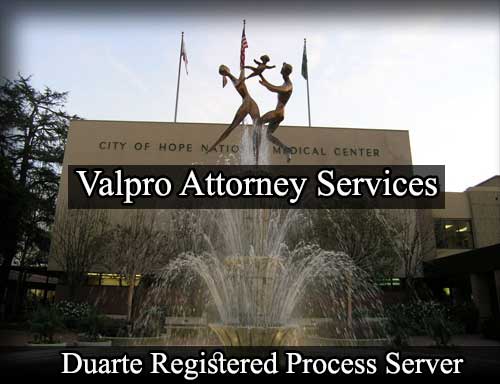 Registered Process Server Duarte California