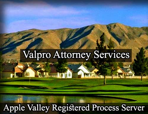 Registered Process Server Apple Valley California