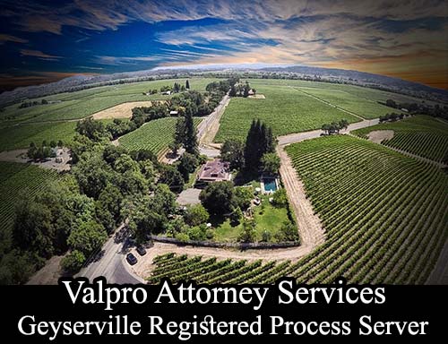 Registered Process Server Geyserville California