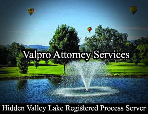 Hidden Valley Lake California Registered Process Server