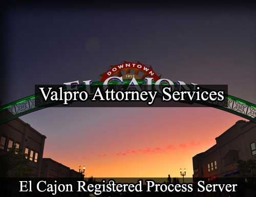 Registered Process Server in El Cajon California