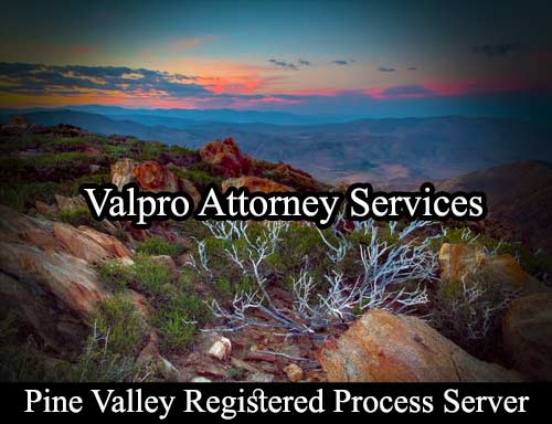 Registered Process Server Pine Valley California