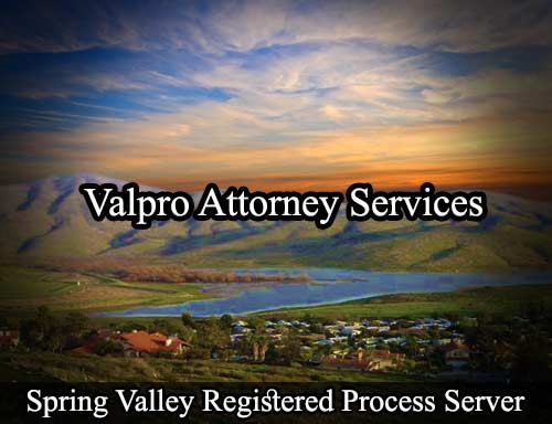 Registered Process Server Spring Valley California