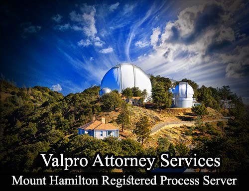 Registered Process Server Mount Hamilton California