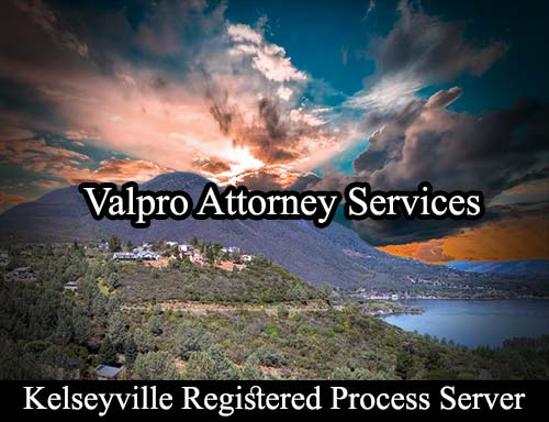 Registered Process Server Kelseyville California